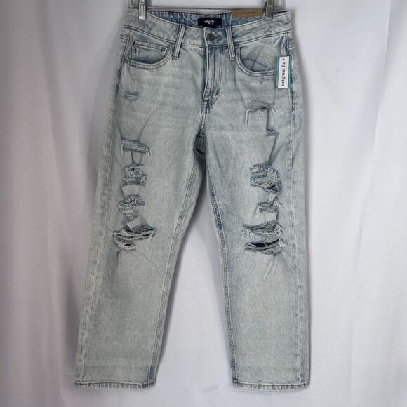 Maurices NWT Edgely Original Fit Relaxed Boyfriend Crop Denim Jeans Size 8 - Picture 9 of 9